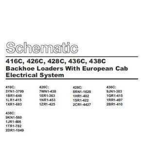 Cat 436C-9JN Backhoe Loader Electrical + Hydraulic System Schematic Manual - PDF DOWNLOAD