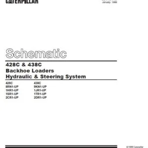 Cat 438C-1JR Backhoe Loader Electrical + Hydraulic System Schematic Manual - PDF DOWNLOAD