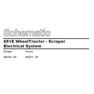 Cat 651E WheelTractor - Scraper Electrical System Schematic Manual - PDF DOWNLOAD