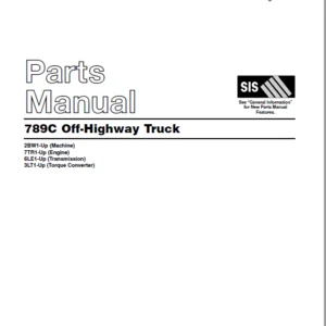 Cat 789C Off-Highway Truck Parts Manual - PDF DOWNLOAD