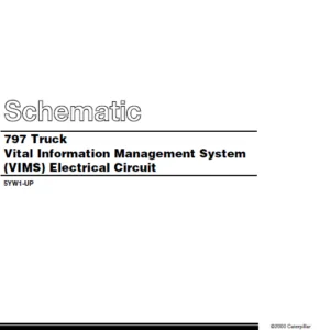 Cat 797 Truck Vital Information Management System (VIMS) Electrical Circuit Schematic Manual - PDF DOWNLOAD