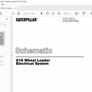 Cat 916 Wheel Loader Electrical System Schematic Manual - PDF DOWNLOAD