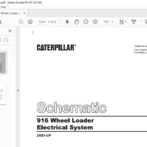 Cat 916 Wheel Loader Electrical System Schematic Manual - PDF DOWNLOAD