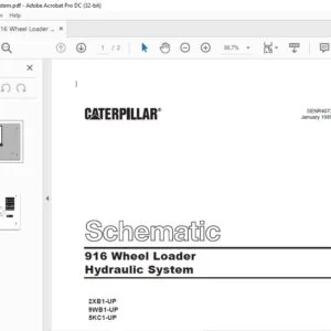 Cat 916 Wheel Loader Hydraulic System Schematic Manual - PDF DOWNLOAD