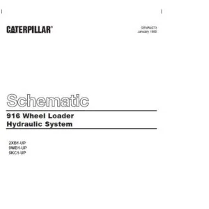 Cat 916 Wheel Loader Hydraulic System Schematic Manual - PDF DOWNLOAD