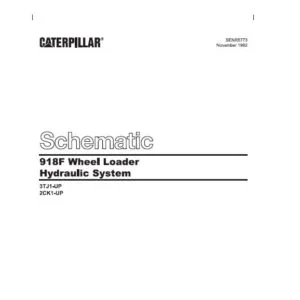 Cat 918F Wheel Loader Hydraulic System Schematic Manual - PDF DOWNLOAD