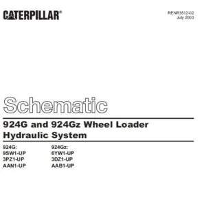 Cat 924G & 924Gz Wheel Loader Hydraulic System  Schematic Manual - PDF DOWNLOAD