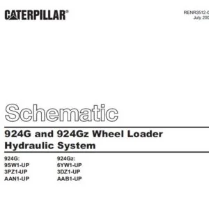 Cat 924G &  924Gz Wheel Loader Hydraulic System Schematic Manual  - PDF DOWNLOAD