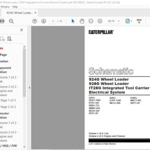 Cat 924G Wheel Loader, 928G Wheel Loader, IT28G Integrated Tool Carrier Electrical System Schematic Manual - PDF DOWNLOAD