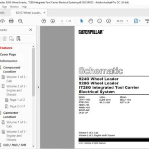 Cat 924G Wheel Loader, 928G Wheel Loader, IT28G Integrated Tool Carrier Electrical System Schematic Manual - PDF DOWNLOAD