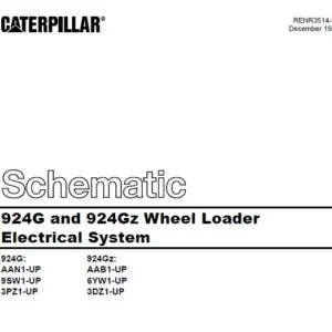 Cat 924G and 924Gz Wheel Loader Electrical System Schematic Manual - PDF DOWNLOAD
