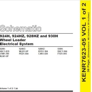 Cat  924H 924HZ 928HZ &  930H Wheel Loader Electrical System  Schematic Manual - PDF DOWNLOAD