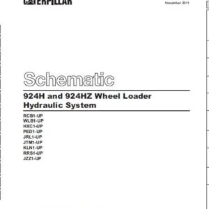 Cat 924H & 924HZ Wheel Loader Hydraulic System Schematic Manual - PDF DOWNLOAD