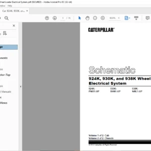 Cat 924K  930K& 938K Wheel Loader Electrical System  Schematic Manual - PDF DOWNLOAD