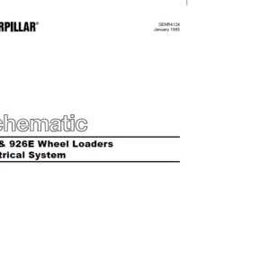 Cat 926 & 926E Wheel Loaders Electrical System Schematic Manual - PDF DOWNLOAD