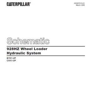 Cat 928HZ Wheel Loader Hydraulic System Schematic Manual - PDF DOWNLOAD