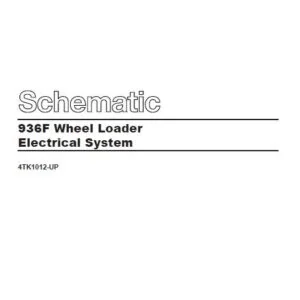 Cat 936F Wheel Loader Electrical System Schematic Manual - PDF DOWNLOAD