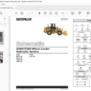 Cat 938H/IT38H Wheel Loader Hydraulic System Schematic - PDF DOWNLOAD