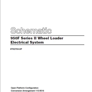 Cat 950F Series II Wheel Loader Electrical System Schematic Manual - PDF DOWNLOAD