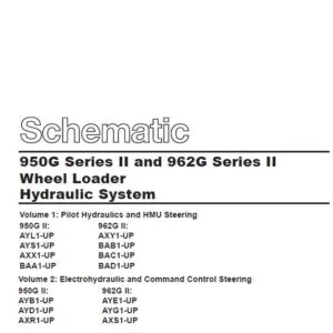 Cat 950G Series II and 962G Series II Wheel Loader Hydraulic System Schematic Manual - PDF DOWNLOAD