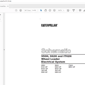 Cat 950H 962H & IT62H Wheel Loader Electrical System Manual - PDF DOWNLOAD