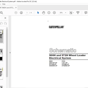Cat 966H & 972H Wheel Loader Electrical System Schematic Manual - PDF DOWNLOAD