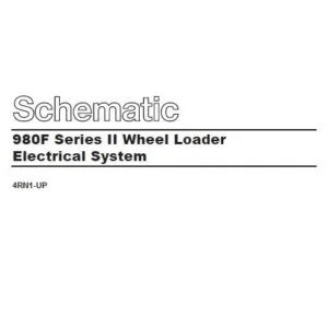 Cat 980F Series II Wheel Loader Electrical System Schematic Manual - PDF DOWNLOAD