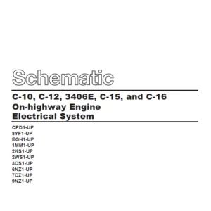 Cat C-10 C-12 3406E C-15 & C-16 On-Highway Engine Electrical System Schematic Manual - PDF DOWNLOAD