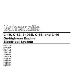 Cat C-10 C-12 3406E C-15 & C-16 On-highway Engine Electrical System Schematic Manual - PDF DOWNLOAD