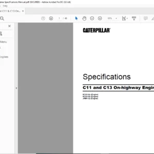 Cat C11 & C13 On-highway Engines Specifications Manual - PDF DOWNLOAD