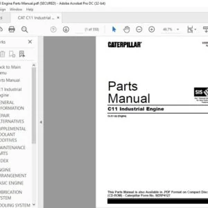 Cat C11 Industrial Engine Parts Manual - PDF DOWNLOAD