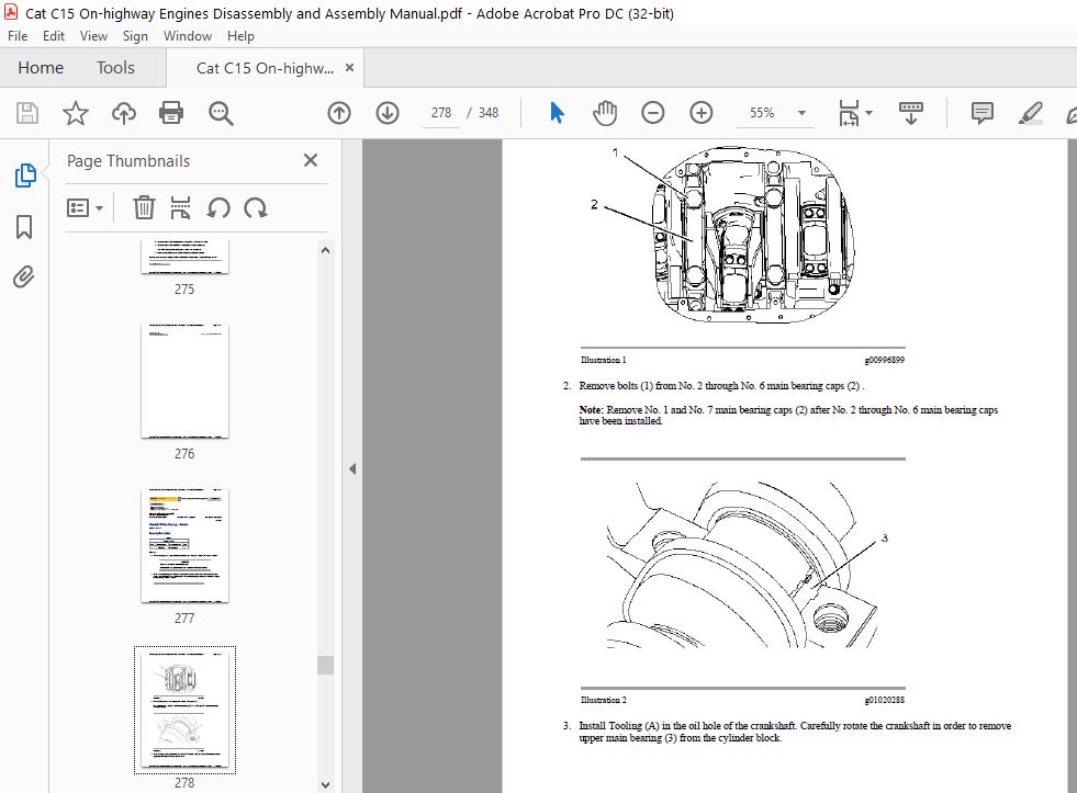 Cat C15 On-highway Engines Disassembly and Assembly Manual - PDF ...