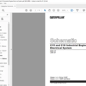 Cat C15 and C18 Industrial Engines Electrical System Schematic Manual - PDF DOWNLOAD