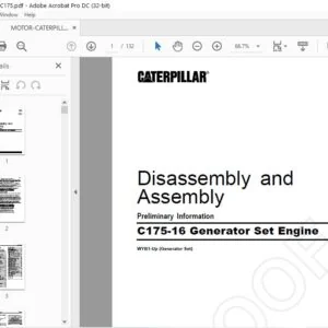 Cat C175-16 Generator Set Engine Disassembly & Assembly Manual - PDF DOWNLOAD