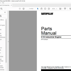 Cat C18 Industrial Engine Parts Manual - PDF DOWNLOAD