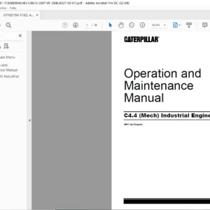 Cat C4.4 (Mech) Industrial Engine Telehandler Operation & Maintenance Manual - PDF DOWNLOAD