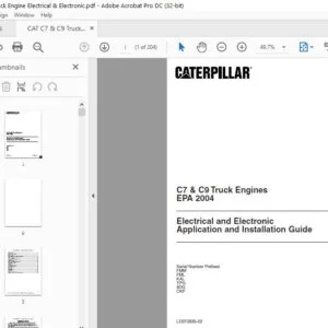 Cat C7 & C9 Truck Engines Electrical & Electronic Application & Installation Guide Manual