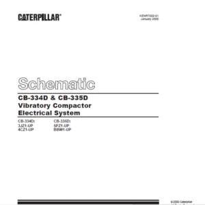 Cat CB-334D & CB-335D Vibratory Compactor Electrical System Schematic Manual - PDF DOWNLOAD