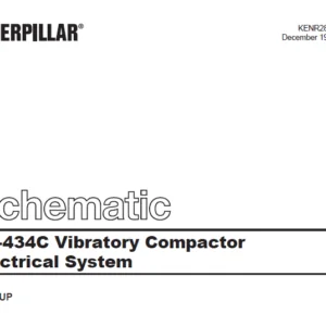 Cat CB-434C Vibratory Compactor Electrical System Schematic Manual - PDF DOWNLOAD