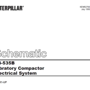 Cat CB-535B  Vibratory Compactors Electrical System Schematic Manual - PDF DOWNLOAD