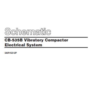 Cat CB-535B  Vibratory Compactors Electrical System Schematic Manual -  PDF DOWNLOAD