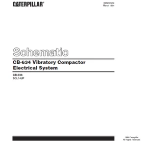 Cat CB-634 Vibratory Compactor Electrical System Schematic Manual - PDF DOWNLOAD