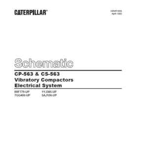 Cat CP-563 & CS-563 Vibratory Compactors Electrical System Schematic Manual - PDF DOWNLOAD