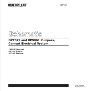 Cat CPT372 and CPS361 Pumpers Cement Electrical System Schematic Manual - PDF DOWNLOAD