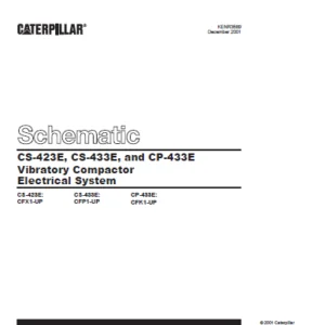 Cat CS-423E CS-433E and CP-433E Vibratory Compactor Electrical System Schematic Manual - PDF DOWNLOAD