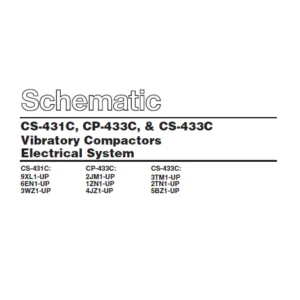 Cat CS-431C CP-433C & CS-433C Vibratory Compactor Electrical System Schematic Manual - PDF DOWNLOAD