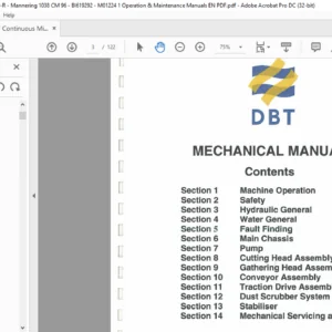 Cat Continuous Miner 1038 Mannering Mechanical Training Manual - PDF DOWNLOAD