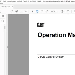 Cat Continuous Miner Cervis Control System Operation Manual - PDF DOWNLOAD