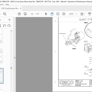 Cat Continuous Miner Dash Series Miners Operation & Maintenance Manual - PDF DOWNLOAD