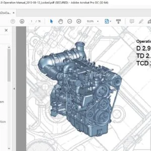 Deutz D 2.9 L4 TD 2.9 L4 TCD 2.9 L4 Telehandler Operation Manual- PDF DOWNLOAD